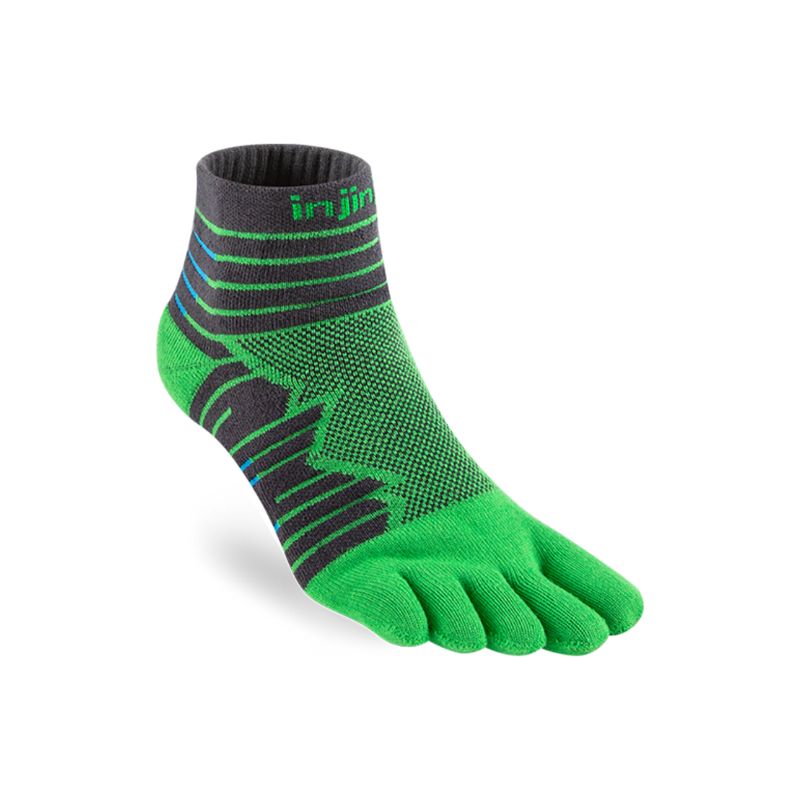 Injinji Ultra Run Mini-Crew Emerald ถุงเท้าวิ่งสำหรับนักวิ่งระยะไกล