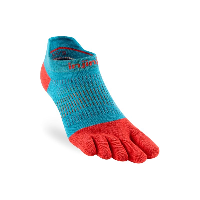 Injinji Women Run Lightweight No-Show Sherbert ถุงเท้าวิ่งแบบแยกนิ้วสำหรับผู้หญิง
