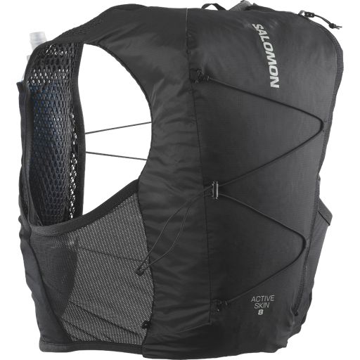 Salomon Active Skin 8 Set เป้วิ่งเทรล 8 ลิตร สี Black / Metal