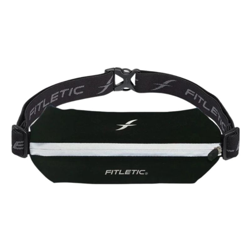 Fitletic Mini Sport Plus Fit Running Belt Black/Reflective Zipper กระเป๋าคาดเอววิ่ง