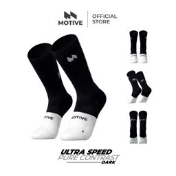 Motive Sock Ultra Speed Pure Contrast - Crew / Dark ถุงเท้าวิ่ง