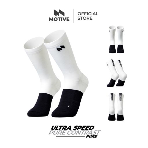 Motive Sock Ultra Speed Pure Contrast - Crew / Pure ถุงเท้าวิ่ง