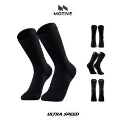 Motive Sock Ultra Speed Monochrome - Black ถุงเท้าวิ่งบางเบาพิเศษ