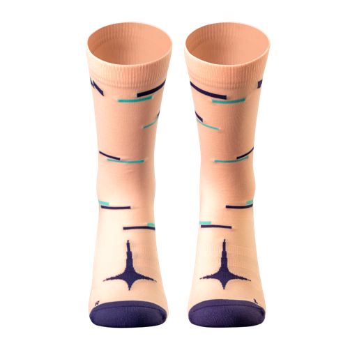 Motive NEON MOVE COLLECTION - Performance - Peach/Navy Free size ถุงเท้าวิ่ง