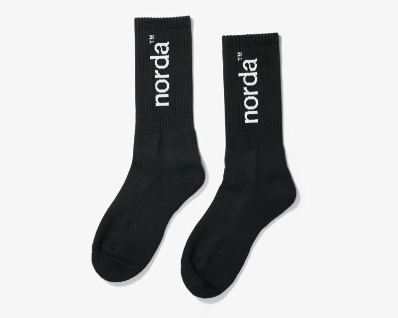 Norda Sock Style-Retro Sock-Black ถุงเท้าสไตล์เรโทรสำหรับนักวิ่ง