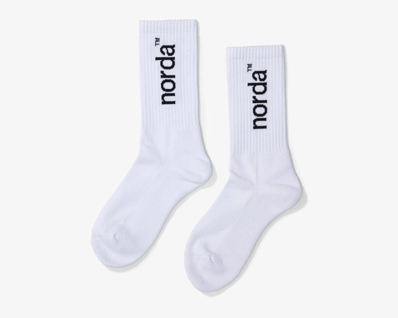 Norda Sock Style-Retro Sock-White ถุงเท้าสไตล์เรโทรสำหรับนักวิ่ง