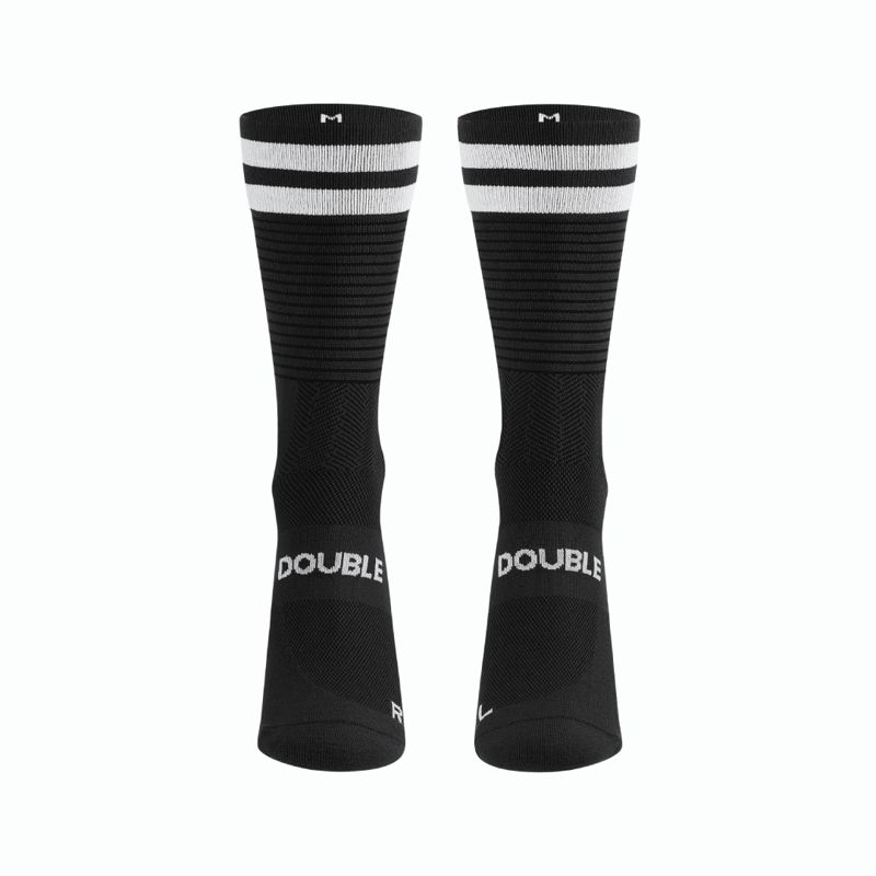 Personalbest Performance Sock Double Slash Black ถุงเท้าสำหรับวิ่ง