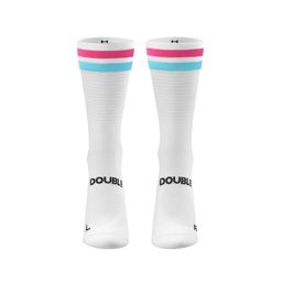 Personalbest Performance Sock Double Slash Pink Blue ถุงเท้าสำหรับวิ่ง