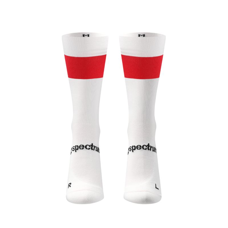 Personalbest Performance Sock Spectrum Red/White ถุงเท้าวิ่งออกแบบระบายอากาศได้ดี