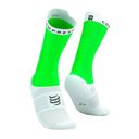 Compressport Pro Racing Socks V4.0 Bike - Neon Green/White ถุงเท้าปั่นจักรยานข้อสูง 2