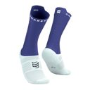 Compressport Pro Racing Socks V4.0 Bike - Orient Blue/White ถุงเท้าปั่นจักรยานข้อสูง 2