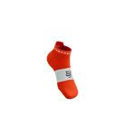 Compressport Pro Racing Socks V4.0 Run Low - Tigerlily/White ถุงเท้าวิ่งข้อสั้น 2