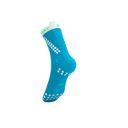 Compressport Pro Racing Socks V4.0 Trail - Norse Blue/Neon Green ถุงเท้าวิ่งเทรล 4