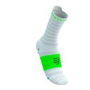Compressport Pro Racing Socks V4.0 Ultralight Run High White/Norse Blue/Neon Green ถุงเท้าวิ่งข้อสูง 2