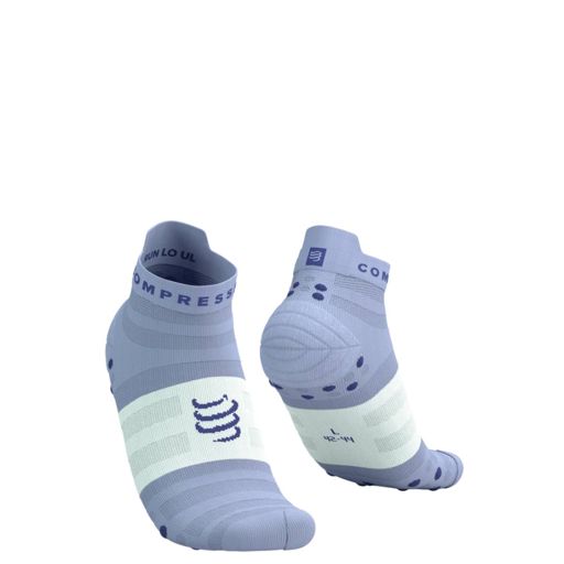 Compressport Pro Racing Socks V4.0 Ultralight Run Low - Lavender/White ถุงเท้าวิ่งข้อสั้น