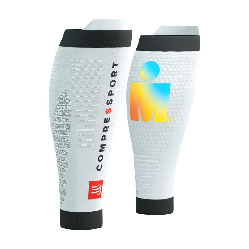 Compressport R2 3.0 - 360 Print - Ironman 2025 - L1 White (ปลอกรัดน่อง Ironman Edition)