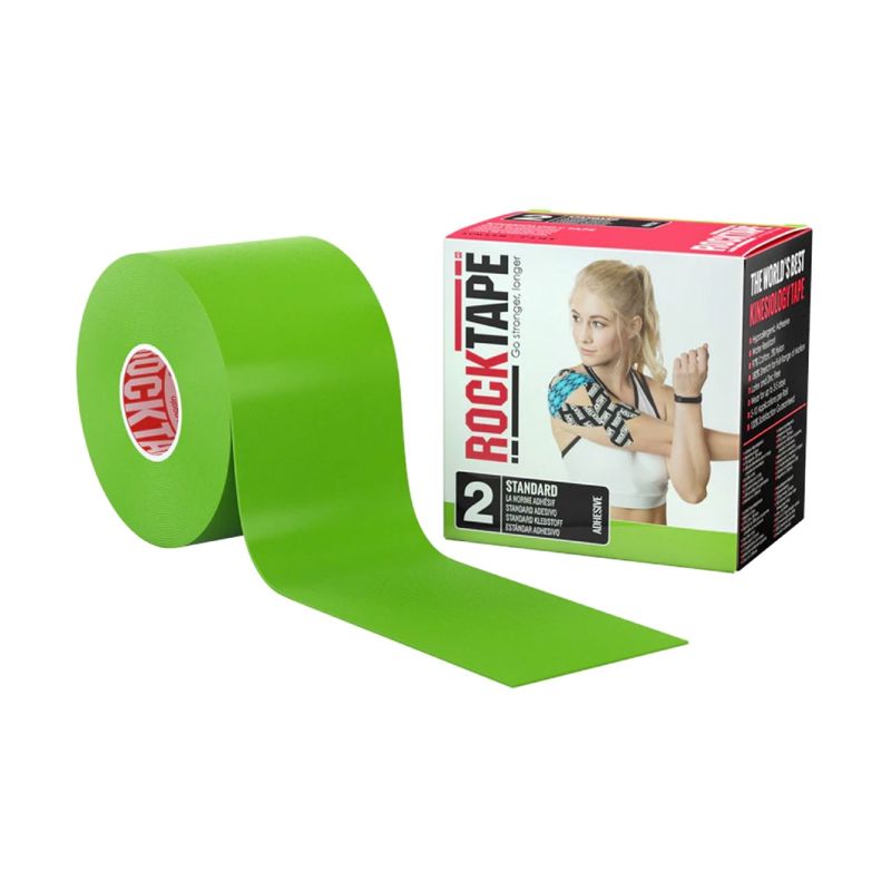 RockTape Roll Standard Adhesive Lime Green เทปกายภาพบำบัดสำหรับลดอาการบาดเจ็บ