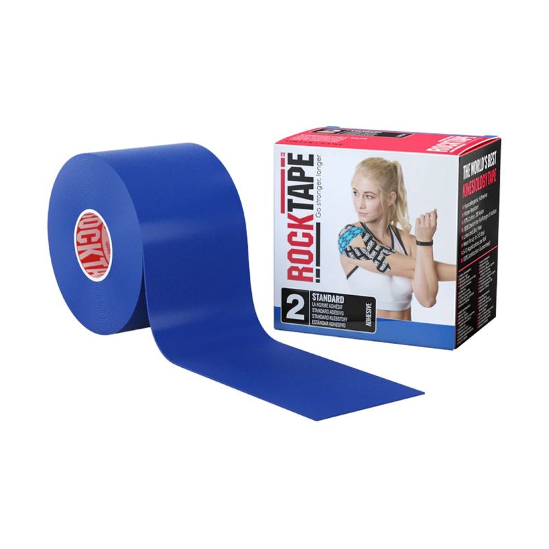 RockTape Roll Standard Adhesive Navy Blue เทปกายภาพบำบัดสำหรับลดอาการบาดเจ็บ
