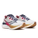 Saucony Women's Endorphin Speed 4 White/Navy รองเท้าวิ่งถนน 2