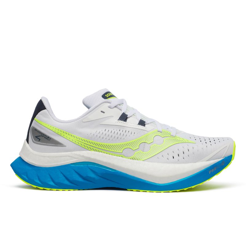 Saucony Men’s Endorphin Speed 4 White/Viziblue รองเท้าวิ่ง