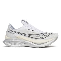 Saucony Men's Endorphin Pro 5 White/Black รองเท้าวิ่งคาร์บอนผู้ชาย