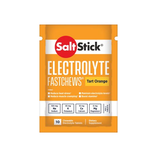 SaltStick FastChews Tart Orange 10ct อิเล็กโทรไลต์ชนิดเม็ดแบบเคี้ยว