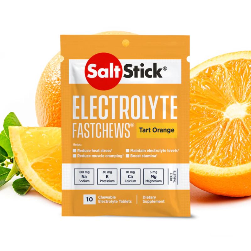 SaltStick FastChews Tart Orange 10ct อิเล็กโทรไลต์ชนิดเม็ดแบบเคี้ยว