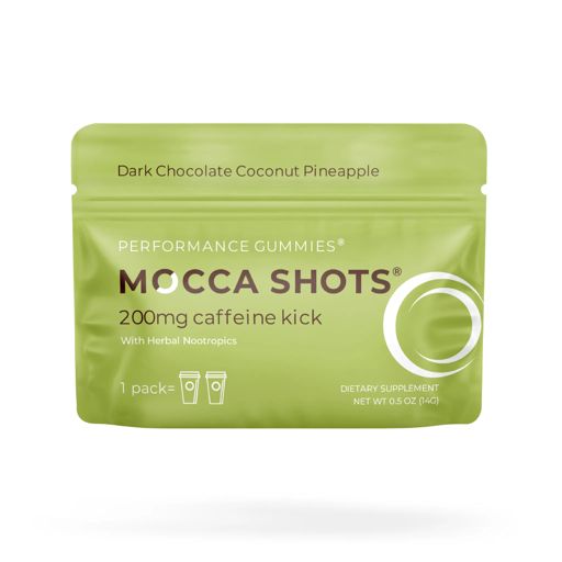 Seattle Gummy - Mocca Shot Dark Chocolate Coconut Pineapple เยลลี่พลังงานพร้อมคาเฟอีน