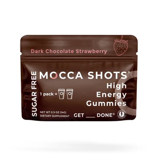 Seattle Gummy - Mocca Shot Dark Chocolate Strawberry Sugar Free เยลลี่พลังงานพร้อมคาเฟอีน
