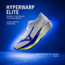 Mizuno Unisex Hyperwarp Elite White / Lightning Yellow / Dazzling Blue รองเท้าวิ่ง