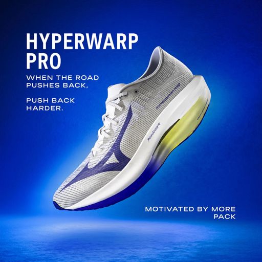 Mizuno Unisex Hyperwarp Pro White / Lightning Yellow / Dazzling Blue รองเท้าวิ่ง