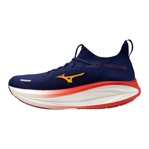 Mizuno Men's Neo Vista 3 Beacon Blue / Artsan's Gold / Tomato Puree รองเท้าวิ่งผู้ชายสาย Super Trainer