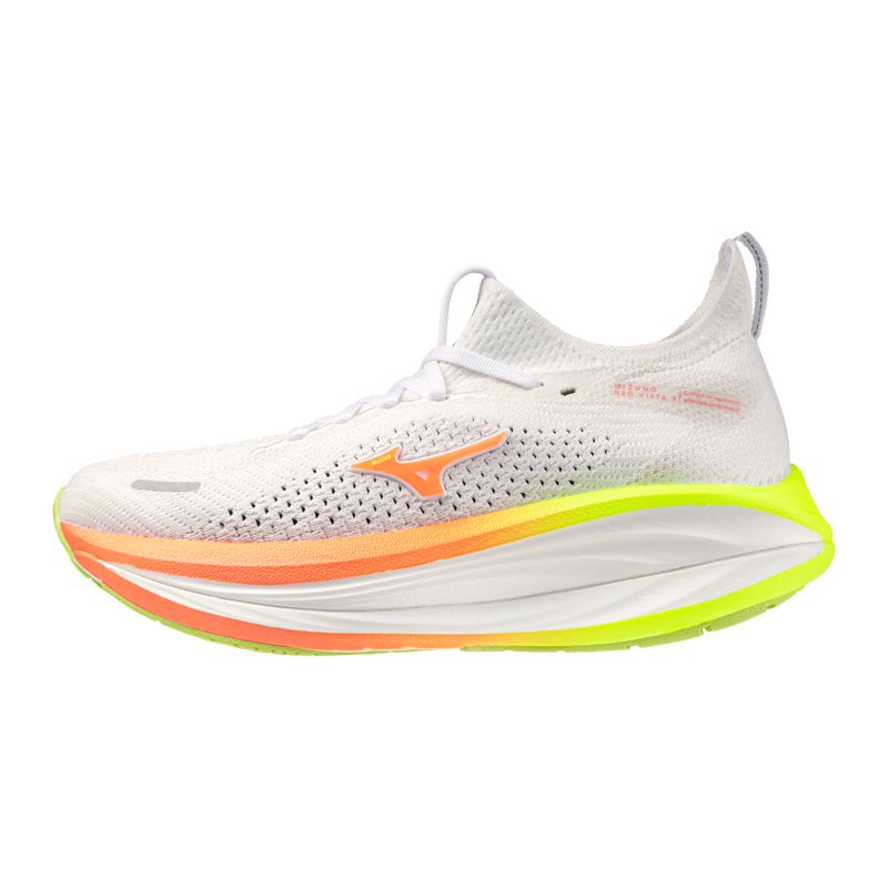 Mizuno Women's Neo Vista 3 White / Flamingo Coral / Lime Pulp รองเท้าวิ่งผู้หญิงสาย Super Trainer