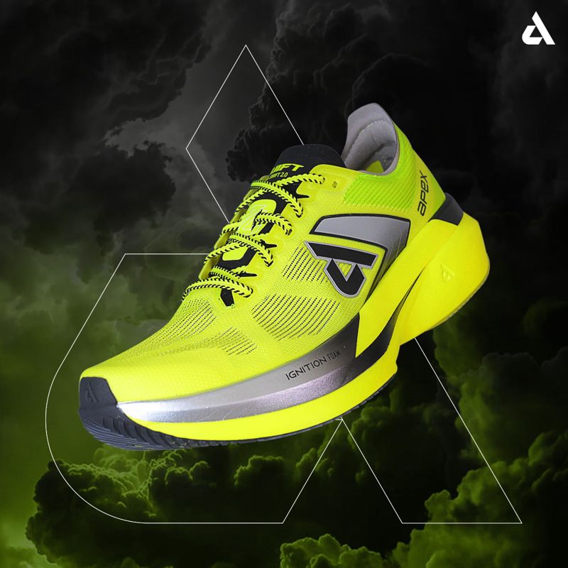 Apex Swift 2.0 Neon Yellow/Black รุ่นอัปเกรด โฟมเด้งแน่น น้ำหนักเบาพิเศษ