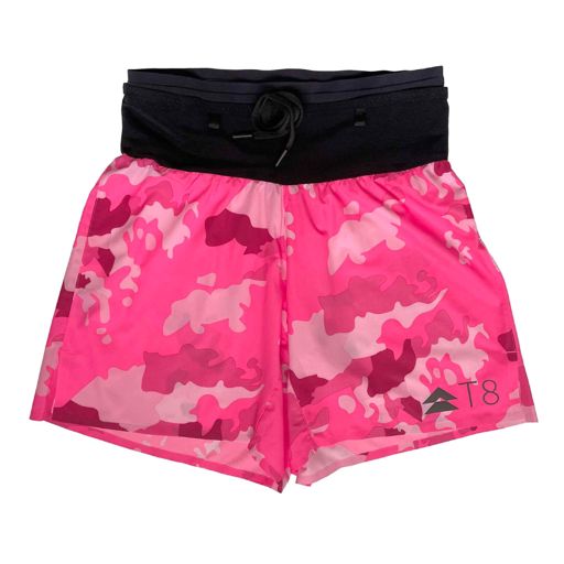 T8 Men's Sherpa Shorts Pink Camo กางเกงวิ่งสำหรับผู้ชาย