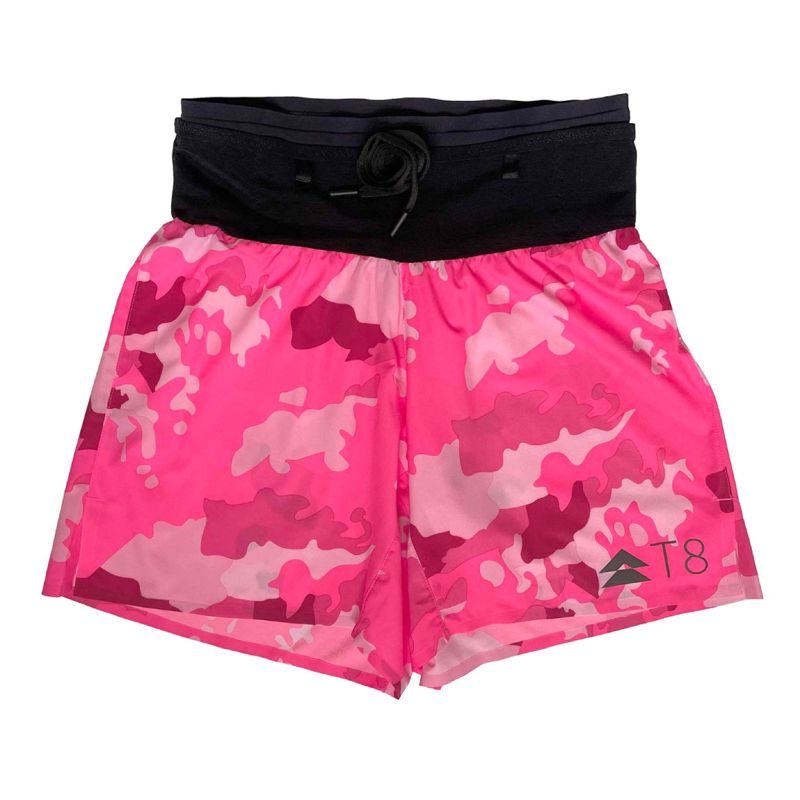 T8 Men's Sherpa Shorts Pink Camo กางเกงวิ่งสำหรับผู้ชาย