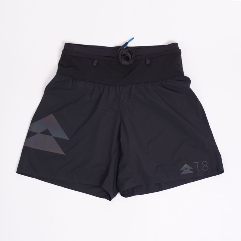 T8 Men's Sherpa Short Black กางเกงวิ่งสำหรับผู้ชาย