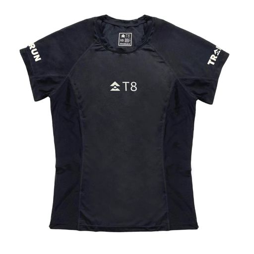 T8 Women's Iced Tee Pure Black 2 | เสื้อวิ่งหญิง เบา แห้งเร็ว เย็นสบาย 