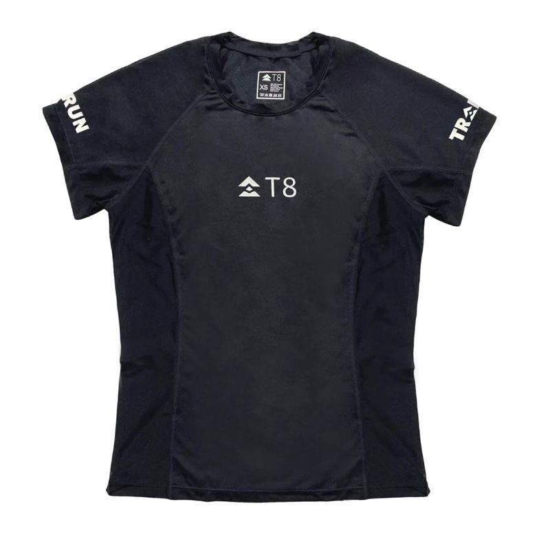T8 Women's Iced Tee Pure Black 2 | เสื้อวิ่งหญิง เบา แห้งเร็ว เย็นสบาย 