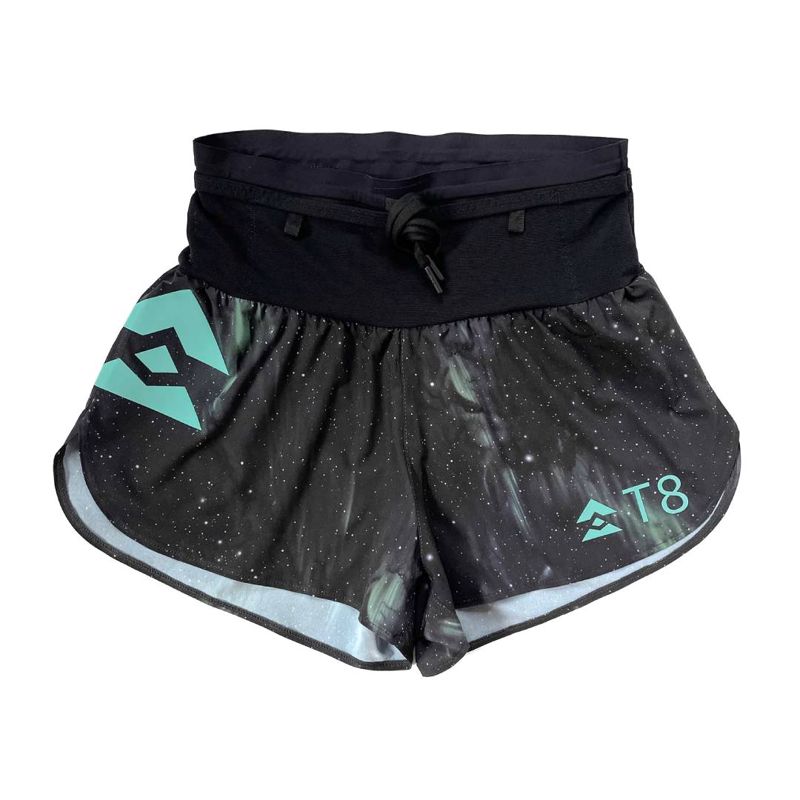 T8 Women's Sherpa Shorts - Aurora | กางเกงวิ่งหญิงพร้อมช่องเก็บของรอบเอว