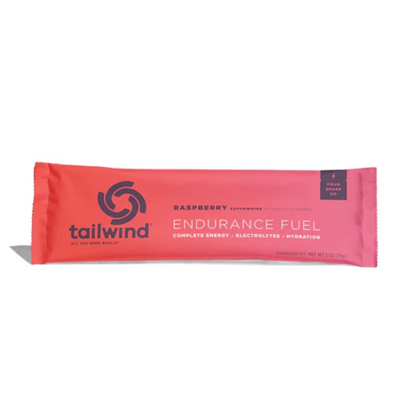 Tailwind Nutrition Endurance Fuel Single 2 Serving Raspberry - Caffeinated