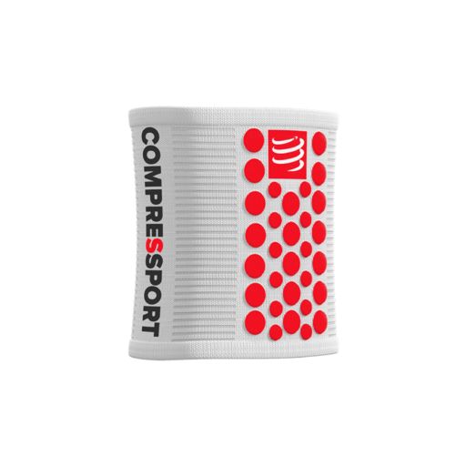 Compressport Sweatbands 3D.Dots White/Red สายรัดข้อมือซับเหงื่อ