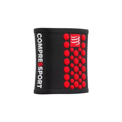 Compressport Sweatbands 3D.Dots Black/Red สายรัดข้อมือซับเหงื่อ