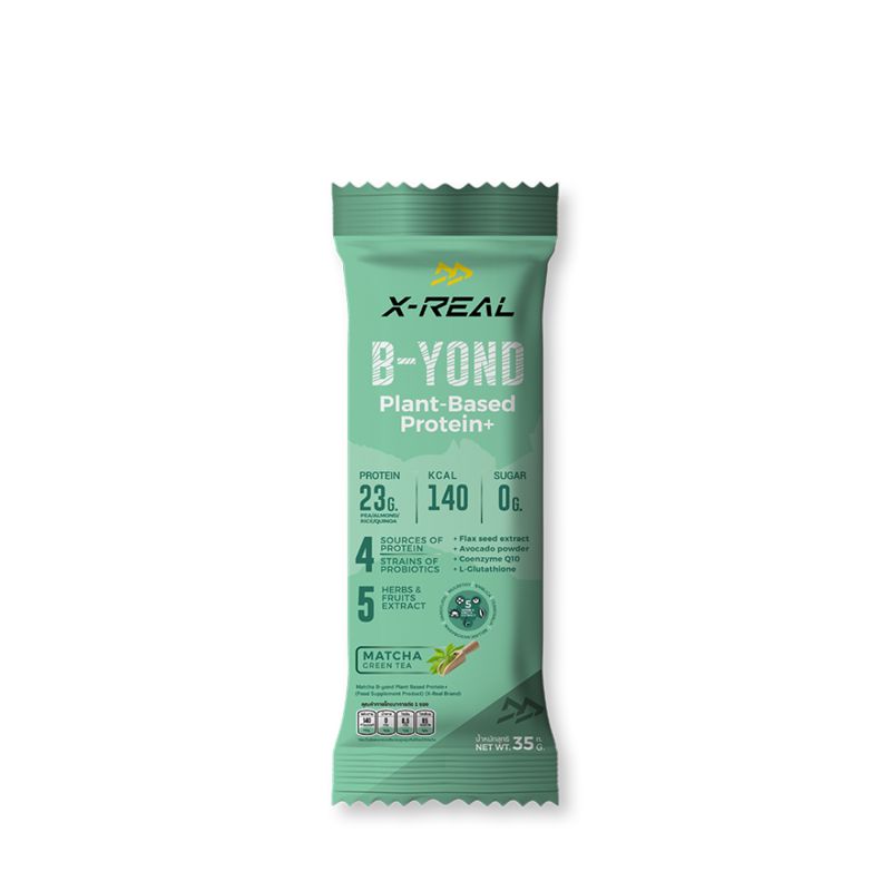 X-Real Matcha B-YOND Plant Based Protein Plus 35g โปรตีนพืชรสชาเขียวมัทฉะ