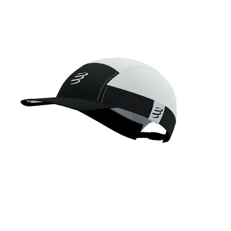 Compressport 5 Panel Light Cap White/Black หมวกวิ่ง