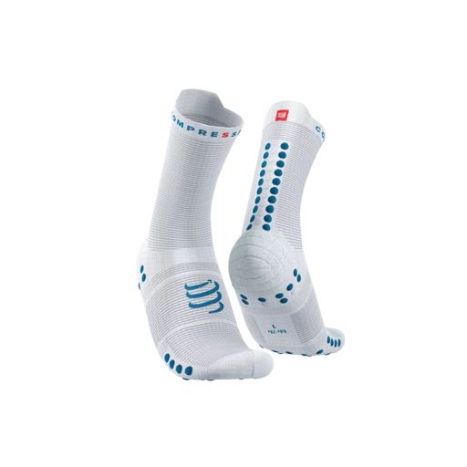 Compressport Pro Racing Socks v4.0 Run High White/Blues
