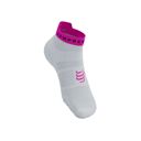 Compressport Pro Racing Socks v4.0 Run Low White/Safe Yellow/Neo Pink 2