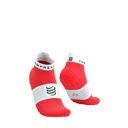 Compressport Pro Racing Socks v4.0 Run Low Fluo Red/White ถุงเท้าวิ่ง 1