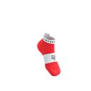 Compressport Pro Racing Socks v4.0 Run Low Fluo Red/White ถุงเท้าวิ่ง 2