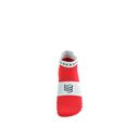 Compressport Pro Racing Socks v4.0 Run Low Fluo Red/White ถุงเท้าวิ่ง 3